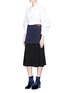 Figure View - Click To Enlarge - TOGA ARCHIVES - Ribbon collar double breasted broadcloth shirt