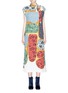 Main View - Click To Enlarge - TOGA ARCHIVES - Scarf collar assorted floral print dress