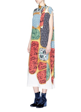Figure View - Click To Enlarge - TOGA ARCHIVES - Scarf collar assorted floral print dress