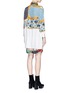 Back View - Click To Enlarge - TOGA ARCHIVES - Mesh hem assorted floral print turtleneck dress