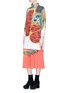 Figure View - Click To Enlarge - TOGA ARCHIVES - Mesh hem assorted floral print turtleneck dress