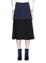 Main View - Click To Enlarge - TOGA ARCHIVES - Crepe underlay buckled wool knit skirt
