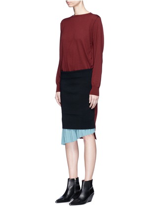 Front View - Click To Enlarge - TOGA ARCHIVES - Panelled wool knit dress