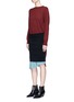 Front View - Click To Enlarge - TOGA ARCHIVES - Panelled wool knit dress