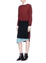 Figure View - Click To Enlarge - TOGA ARCHIVES - Panelled wool knit dress