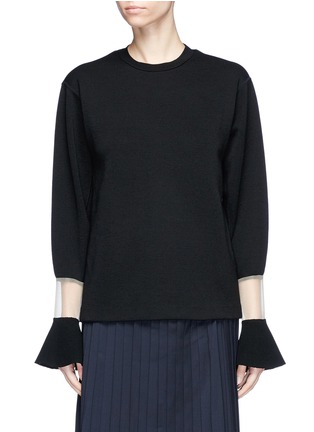 Main View - Click To Enlarge - TOGA ARCHIVES - Mesh trim wool sweater