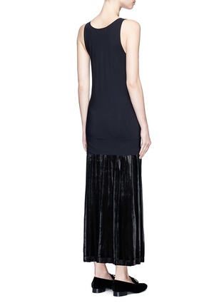 Back View - Click To Enlarge - TOGA ARCHIVES - Pleated velvet panel dress