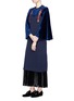 Figure View - Click To Enlarge - TOGA ARCHIVES - Pleated velvet panel dress