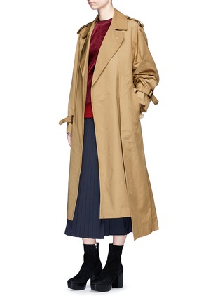 Figure View - Click To Enlarge - TOGA ARCHIVES - Pleated taffeta trench coat