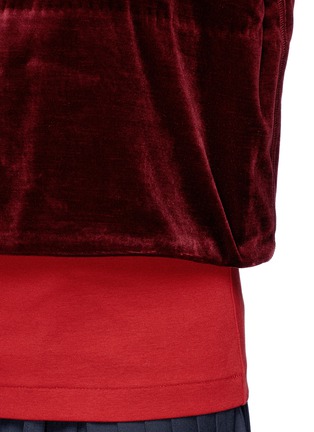 Detail View - Click To Enlarge - TOGA ARCHIVES - Hem underlay velour T-shirt