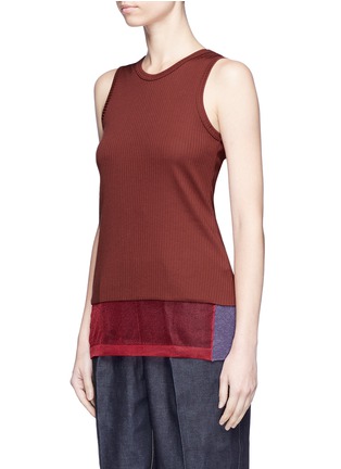 Front View - Click To Enlarge - TOGA ARCHIVES - Mesh trim rib tank top