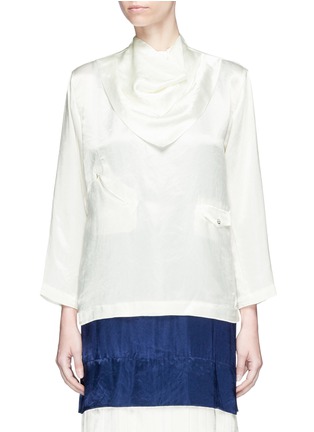 Main View - Click To Enlarge - TOGA ARCHIVES - Drape scarf collar satin top