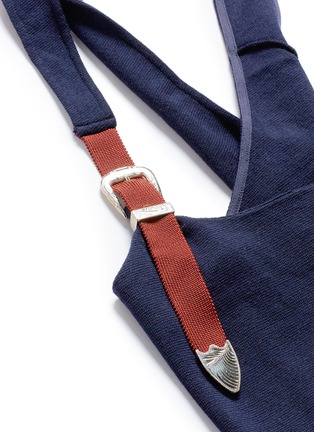 Detail View - Click To Enlarge - TOGA ARCHIVES - Buckled shoulder strap wool knit dress