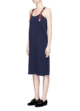 Front View - Click To Enlarge - TOGA ARCHIVES - Buckled shoulder strap wool knit dress