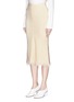 Front View - Click To Enlarge - VICTORIA BECKHAM - Frayed hem teddy bouclé flared skirt