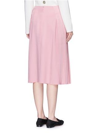 Back View - Click To Enlarge - VICTORIA BECKHAM - Pleated side crepe midi skirt