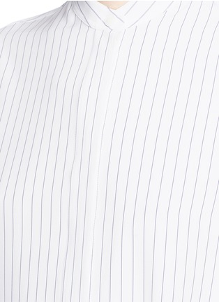 Detail View - Click To Enlarge - VICTORIA BECKHAM - Double pinstripe print grandad shirt