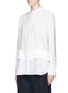 Front View - Click To Enlarge - VICTORIA BECKHAM - Double pinstripe print grandad shirt