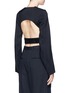 Back View - Click To Enlarge - VICTORIA BECKHAM - Long sleeve open back top