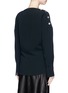 Back View - Click To Enlarge - VICTORIA BECKHAM - Button neck cocoon sleeve cady crepe top