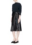 Figure View - Click To Enlarge - VICTORIA BECKHAM - Button neck cocoon sleeve cady crepe top
