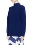 Front View - Click To Enlarge - VICTORIA BECKHAM - Oversized wool cable knit poloneck sweater