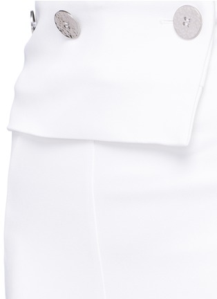 Detail View - Click To Enlarge - VICTORIA BECKHAM - Button waist panel cady crepe midi skirt
