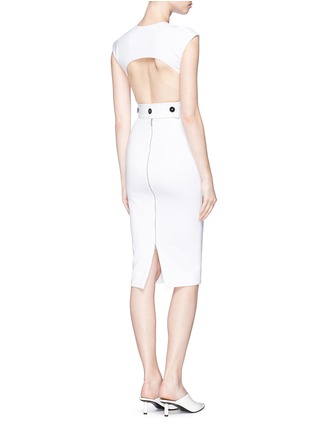 Figure View - Click To Enlarge - VICTORIA BECKHAM - Open back dense rib jersey dress