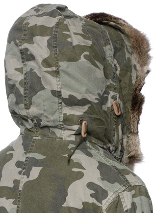 Detail View - Click To Enlarge - MR & MRS ITALY - Coyote fur camouflage canvas parka