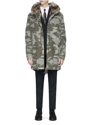 Main View - Click To Enlarge - MR & MRS ITALY - Coyote fur camouflage canvas parka