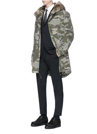 Figure View - Click To Enlarge - MR & MRS ITALY - Coyote fur camouflage canvas parka