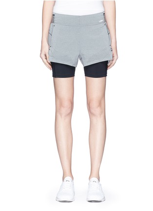 Main View - Click To Enlarge - 72883 - 'Run Double' layered performance shorts