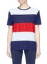 Main View - Click To Enlarge - 72883 - 'Scoot' colourblock stripe towelling sweater