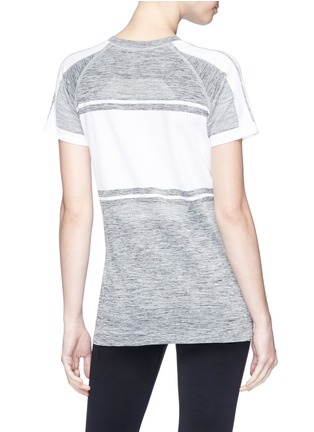 Back View - Click To Enlarge - 72883 - 'Varsity' colourblock compression panel performance T-shirt