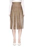 Main View - Click To Enlarge - GABRIELA HEARST - Virgin wool check plaid crepe pleated skirt