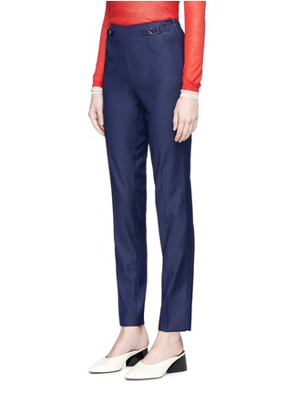 Front View - Click To Enlarge - GABRIELA HEARST - High waist twill skinny pants