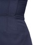 Detail View - Click To Enlarge - GABRIELA HEARST - Off-shoulder mesh panel Merino wool twill bustier dress