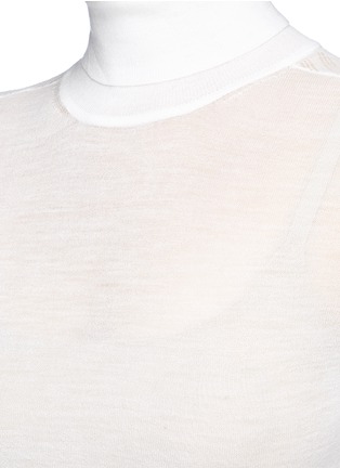 Detail View - Click To Enlarge - GABRIELA HEARST - Herringbone sleeve wool turtleneck sweater