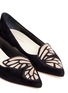 Detail View - Click To Enlarge - SOPHIA WEBSTER - 'Bibi Butterfly' wing appliqué kid suede flats