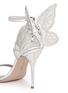 Detail View - Click To Enlarge - SOPHIA WEBSTER - 'Chiara' butterfly embroidered mirror leather sandals