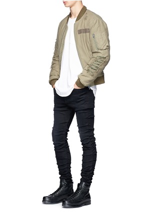 Figure View - Click To Enlarge - R13 - 'Skywalker' ruched skinny jeans