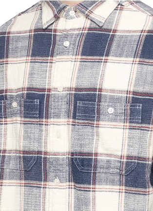 Detail View - Click To Enlarge - R13 - Check plaid oversized flannel shirt