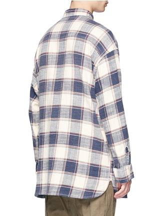 Back View - Click To Enlarge - R13 - Check plaid oversized flannel shirt