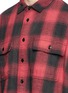 Detail View - Click To Enlarge - R13 - Fringed cuff check plaid shirt