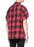 Back View - Click To Enlarge - R13 - Fringed cuff check plaid shirt