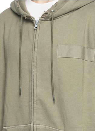 Detail View - Click To Enlarge - R13 - Double layer zip hoodie