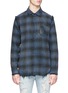 Main View - Click To Enlarge - R13 - Fringed check plaid flannel shirt