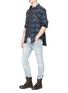 Figure View - Click To Enlarge - R13 - Fringed check plaid flannel shirt