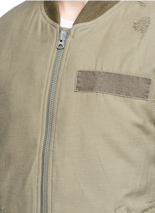 Detail View - Click To Enlarge - R13 - Distressed down padded bomber jacket