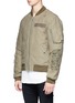 Front View - Click To Enlarge - R13 - Distressed down padded bomber jacket